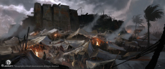 Camp concept art from Assassin's Creed IV: Black Flag by Martin Deschambault
