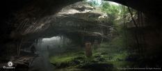 Cavern concept art from Assassin's Creed IV: Black Flag by Martin Deschambault
