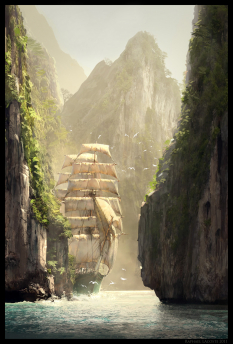 Coming Through concept art from Assassin's Creed IV: Black Flag by Raphael Lacoste