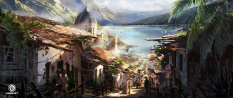 Havana Exploration concept art from Assassin's Creed IV: Black Flag by Donglu Yu