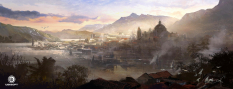 Havana Skyline concept art from Assassin's Creed IV: Black Flag by Donglu Yu