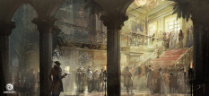 Having A Ball concept art from Assassin's Creed IV: Black Flag by Donglu Yu
