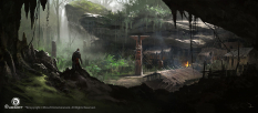 Hidden Village concept art from Assassin's Creed IV: Black Flag by Martin Deschambault