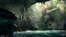 Mayan Cliff concept art from Assassin's Creed IV: Black Flag by Jan Urschel