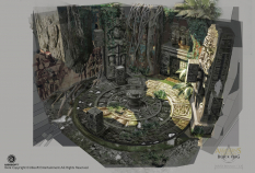 Mayan Mural Puzzle concept art from Assassin's Creed IV: Black Flag by Eddie Bennun