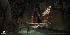 Mayan Submerged Temple concept art from Assassin's Creed IV: Black Flag by Martin Deschambault