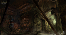 Mayan Underground Corridors concept art from Assassin's Creed IV: Black Flag by Eddie Bennun