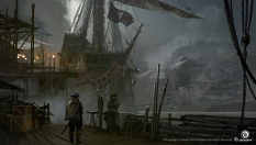 Midnight Meeting concept art from Assassin's Creed IV: Black Flag by Martin Deschambault