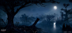 Midnight Swamp concept art from Assassin's Creed IV: Black Flag by Jan Urschel