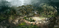 Open Space concept art from Assassin's Creed IV: Black Flag by Jan Urschel
