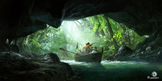 Pirate Cave concept art from Assassin's Creed IV: Black Flag by Martin Deschambault