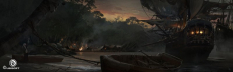 Shore concept art from Assassin's Creed IV: Black Flag by Martin Deschambault