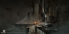 Temple Bridge concept art from Assassin's Creed IV: Black Flag by Martin Deschambault