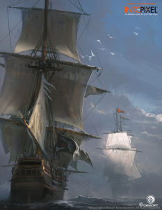 Hunting concept art from Assassin's Creed IV: Black Flag by Martin Deschambault