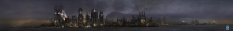 New Gotham Background concept art from Batman: Arkham Origins by Meinert Hansen