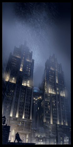 The Royal Hotel concept art from Batman: Arkham Origins by Virgile Loth