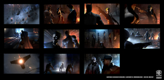 Joker Moodshots concept art from Batman: Arkham Origins by Virgile Loth