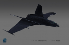 Batwing Prototype Attack concept art from Batman: Arkham Origins by Meinert Hansen
