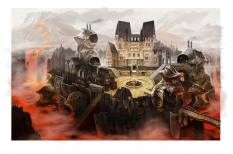 Mansion concept art from the video game Bravely Default