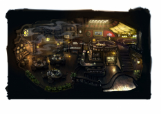 Tavern concept art from the video game Bravely Default
