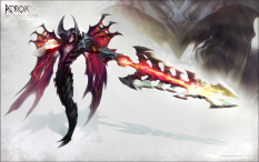 Aatrox concept art from the video game League of Legends by Eoin Colgan