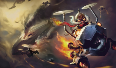 Corki The Daring Bombardier concept art from the video game League of Legends
