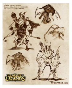 Eagle Rider concept art from the video game League of Legends