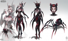 Elise The Spider Queen concept art from the video game League of Legends