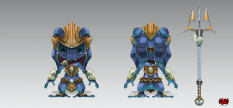 Fizz Altantean concept art from the video game League of Legends by Larry Ray