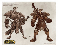 Garen concept art from the video game League of Legends