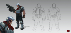Graves Riot Squad concept art from the video game League of Legends by Larry Ray