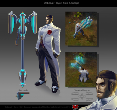 Jayce Debonair concept art from the video game League of Legends by Larry Ray
