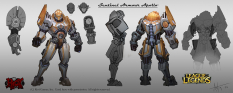 Jayce Sentinel Armour Apollo concept art from the video game League of Legends by Anton Kolyukh
