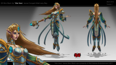Jenna War Hero concept art from the video game League of Legends by Larry Ray
