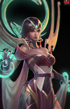Karma Rework Portrait concept art from the video game League of Legends