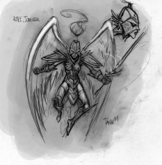 Kayle concept art from the video game League of Legends