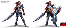 Leona Ironsolari concept art from the video game League of Legends