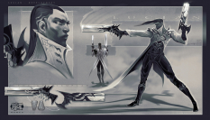 Lucian The Purifier concept art from the video game League of Legends by Eoin Colgan