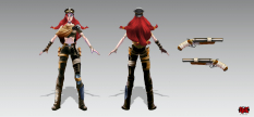 Miss Fortune Waste Land concept art from the video game League of Legends by Larry Ray