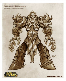 Mordekaiser concept art from the video game League of Legends