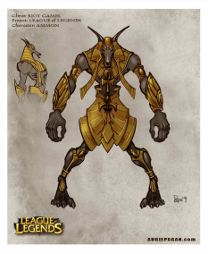 Nasus concept art from the video game League of Legends