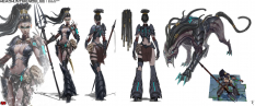 Nidalee Headhunter concept art from the video game League of Legends
