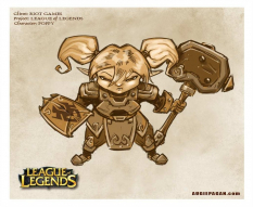 Poppy concept art from the video game League of Legends
