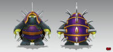 Rammus Ninja concept art from the video game League of Legends by Larry Ray