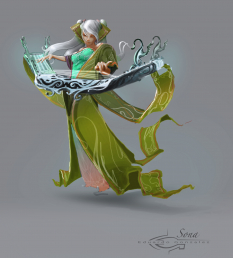 Sona The Maven Of The Strings concept art from the video game League of Legends by Eduardo Gonzalez