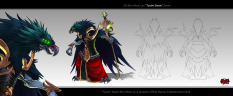 Swain Tryant Bird Form concept art from the video game League of Legends by Larry Ray
