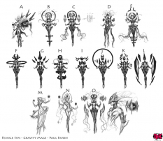 Syndra Design Variations concept art from the video game League of Legends