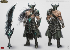 Tryndamere concept art from the video game League of Legends