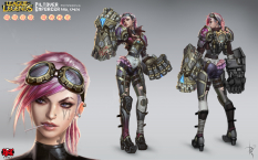 VI concept art from the video game League of Legends