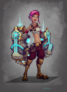 VI Early Design concept art from the video game League of Legends